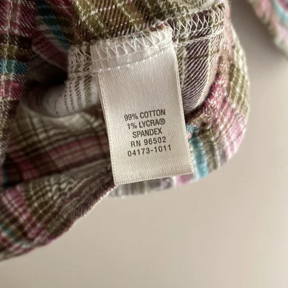 CJ Banks knit shirt - 3/4 sleeves plaid size 1X - Picture 6 of 8